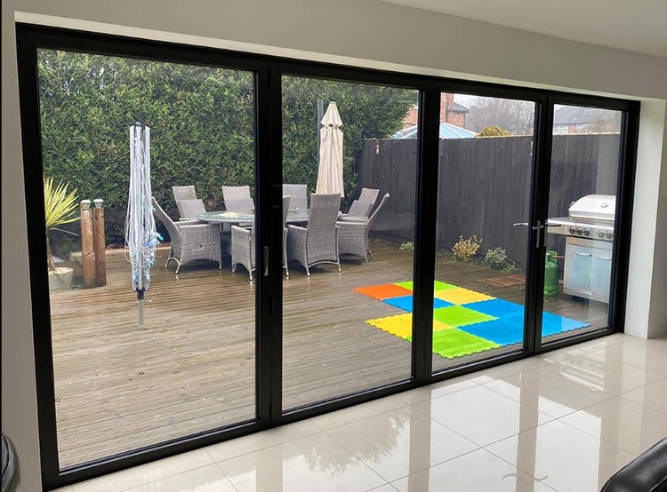 black aluminium bifold doors makey black aluminium bifold doors makey